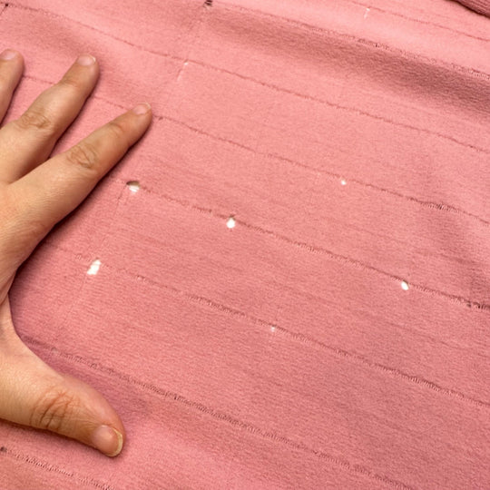 Comfort Food - Fleece Polyester Blend Knit - Pink Stripes - 2.2M Bundle - True Deadstock fabric Fabric by private - Sustainable Textile | FABCYCLE