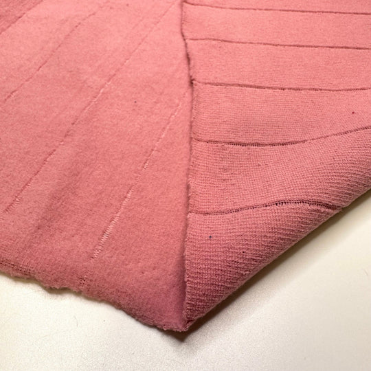 Comfort Food - Fleece Polyester Blend Knit - Pink Stripes - 2.2M Bundle - True Deadstock fabric Fabric by private - Sustainable Textile | FABCYCLE