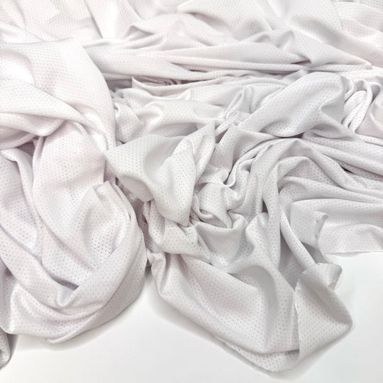 Comfy Fabric Logic - Wicking Finish Sport Mesh Poly Knit - White - 2M Bundle - True Deadstock fabric Fabric by private - Sustainable Textile | FABCYCLE