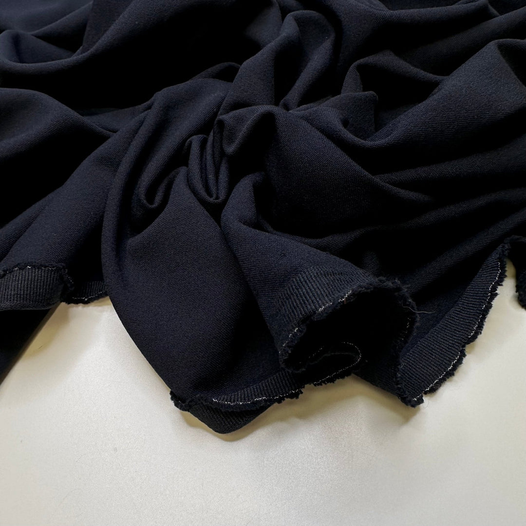 Comfy Suit Pants - Wool Blend Woven - Dark Navy - 1.05M Bundle - True Deadstock fabric Fabric by private - Sustainable Textile | FABCYCLE