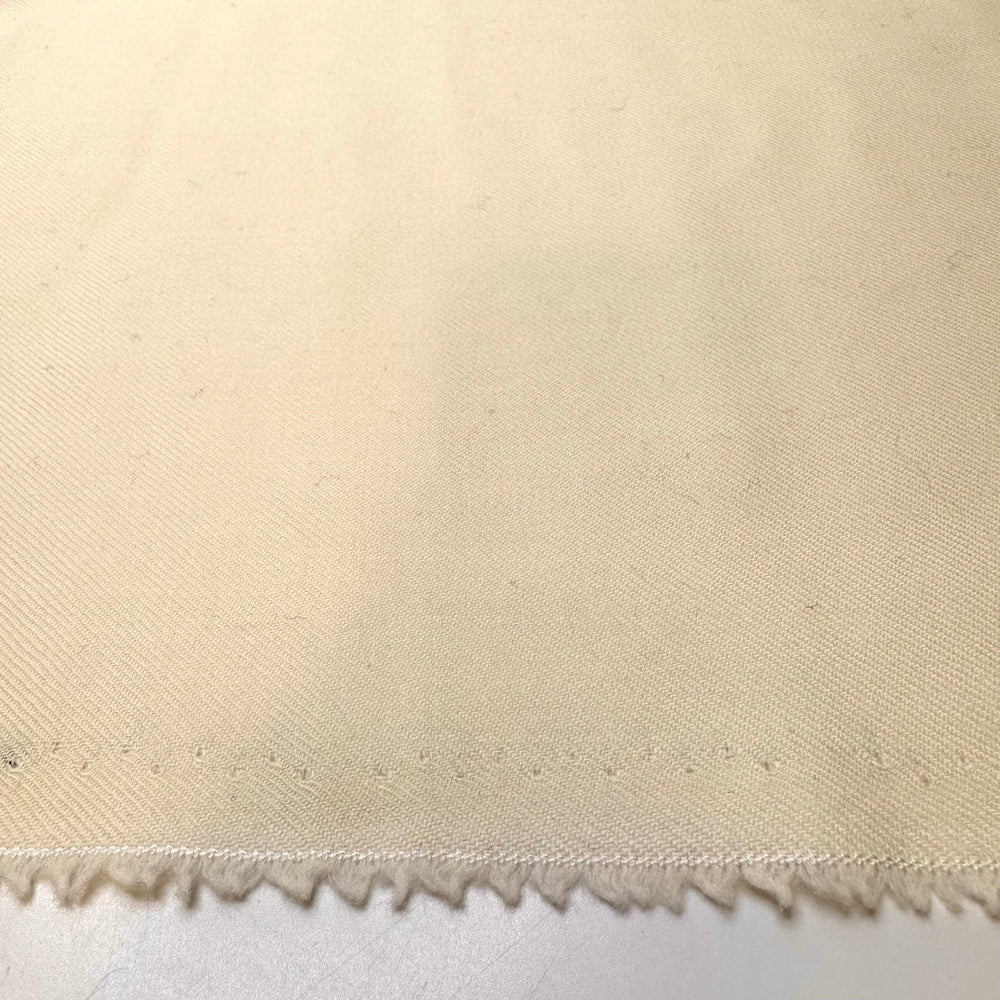Commanding Elegance - Twill Weave Wool Woven - Cream - 2M Bundle - True Deadstock fabric Fabric by private - Sustainable Textile | FABCYCLE
