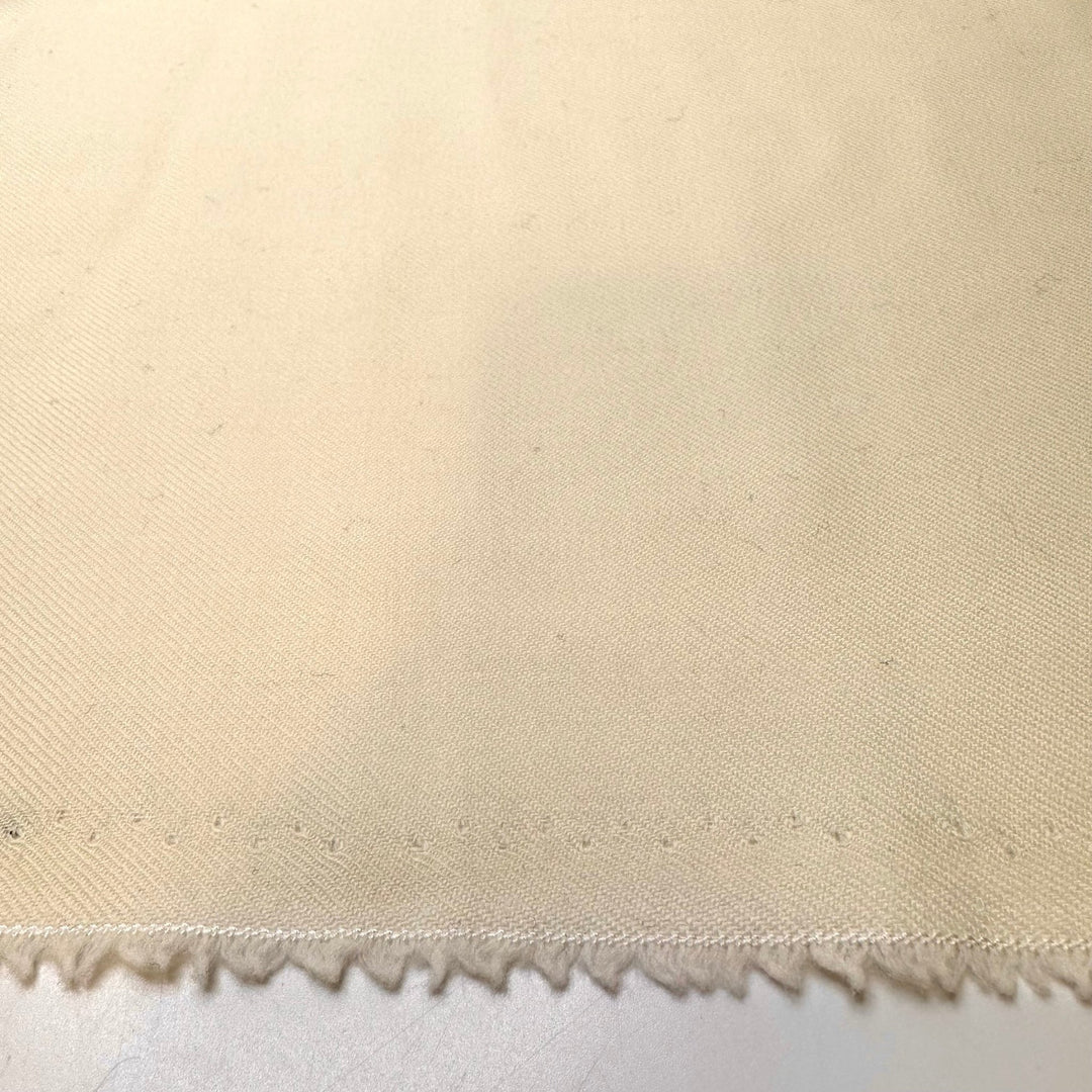 Commanding Elegance - Twill Weave Wool Woven - Cream - 2M Bundle - True Deadstock fabric Fabric by private - Sustainable Textile | FABCYCLE