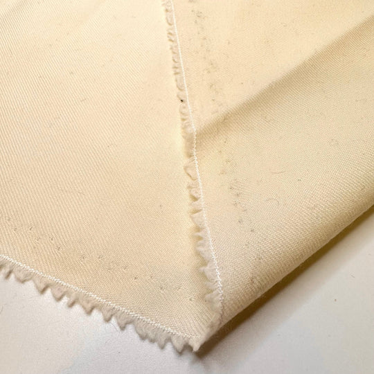 Commanding Elegance - Twill Weave Wool Woven - Cream - 2M Bundle - True Deadstock fabric Fabric by private - Sustainable Textile | FABCYCLE