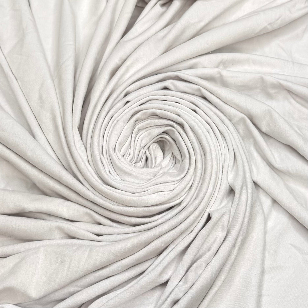 Community Cleanup Crew - Jersey Rayon Blend Knit - White - 1.75M Bundle - True Deadstock fabric Fabric by private - Sustainable Textile | FABCYCLE
