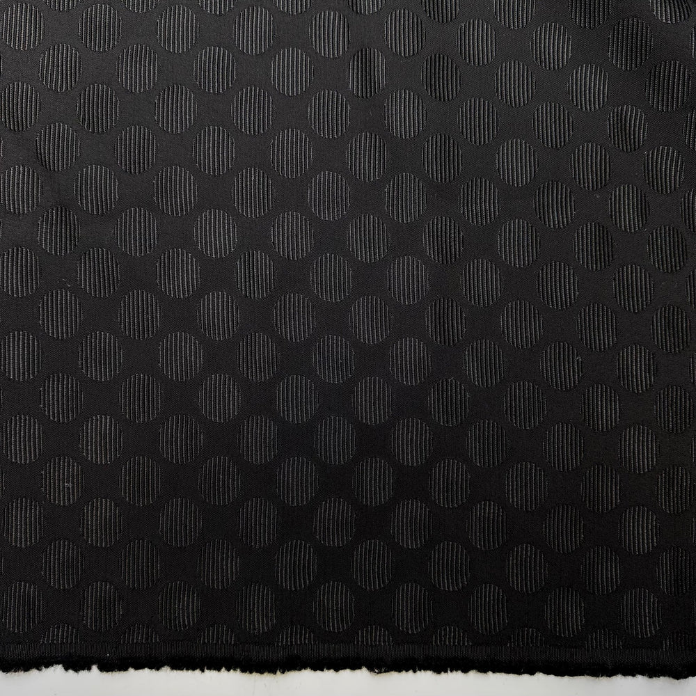 Community Connections - Wool Woven - Black Polka Dots - 1.4M Bundle - True Deadstock fabric Fabric by private - Sustainable Textile | FABCYCLE