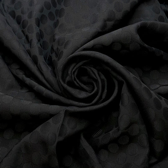 Community Connections - Wool Woven - Black Polka Dots - 1.4M Bundle - True Deadstock fabric Fabric by private - Sustainable Textile | FABCYCLE