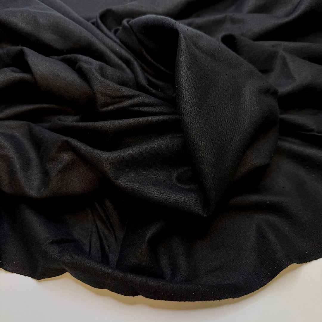 Competitive Party Planning - Noil Silk Woven - Black - 2M Bundle - True Deadstock fabric Fabric by private - Sustainable Textile | FABCYCLE