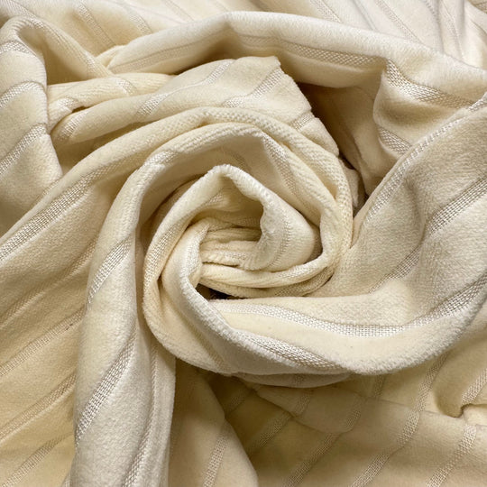 Competitive Silent Auctions - Polyester Blend Woven - Cream Stripes - Bundles - True Deadstock fabric Fabric by private - Sustainable Textile | FABCYCLE