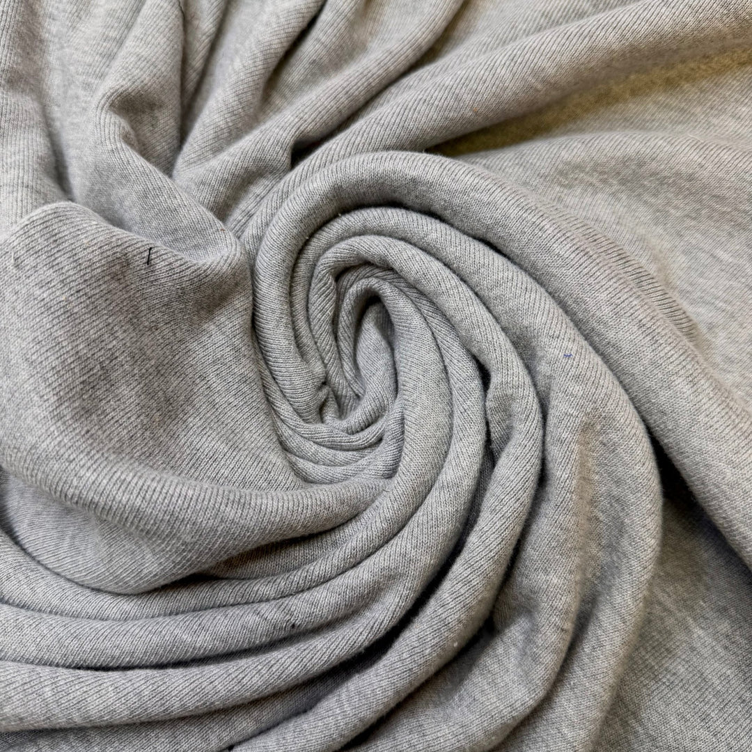 Compostable Plastics Developed - Tubular Rib Knit Cotton Blend Knit - Grey - 1.4M Bundle - True Deadstock fabric Fabric by private - Sustainable Textile | FABCYCLE