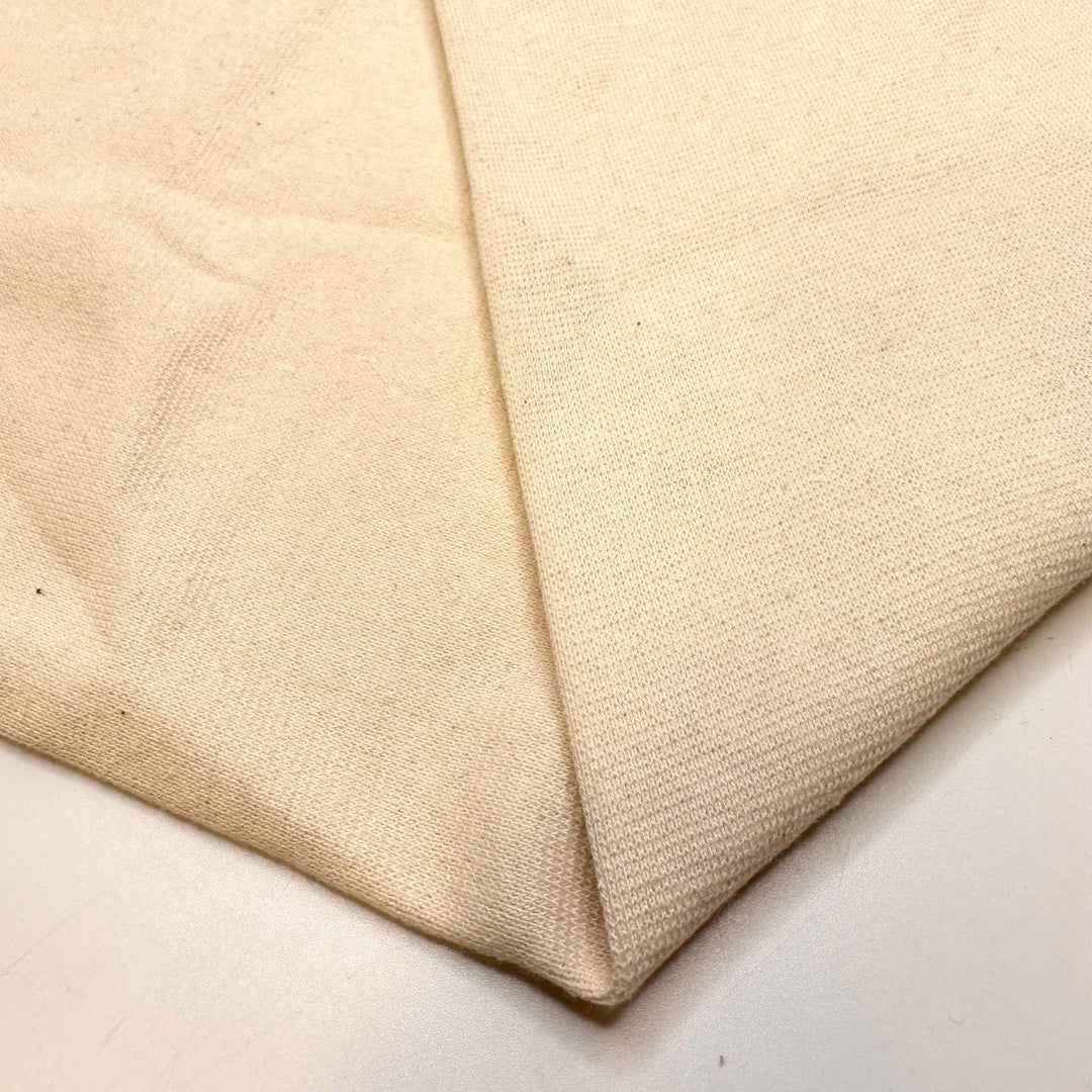 Composting - Tubular Rib Knit Cotton Blend Knit - Dark Cream - 3.8M Bundle - True Deadstock fabric Fabric by private - Sustainable Textile | FABCYCLE