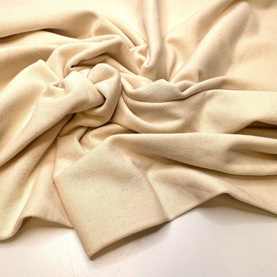 Composting - Tubular Rib Knit Cotton Blend Knit - Dark Cream - 3.8M Bundle - True Deadstock fabric Fabric by private - Sustainable Textile | FABCYCLE