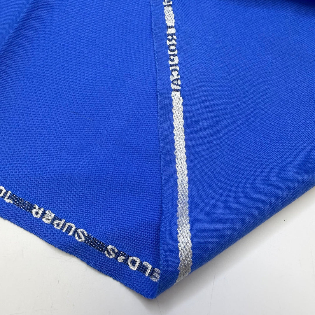 Contagious Positive Energy - Wool Woven - Blue - Bundles - True Deadstock fabric Fabric by private - Sustainable Textile | FABCYCLE