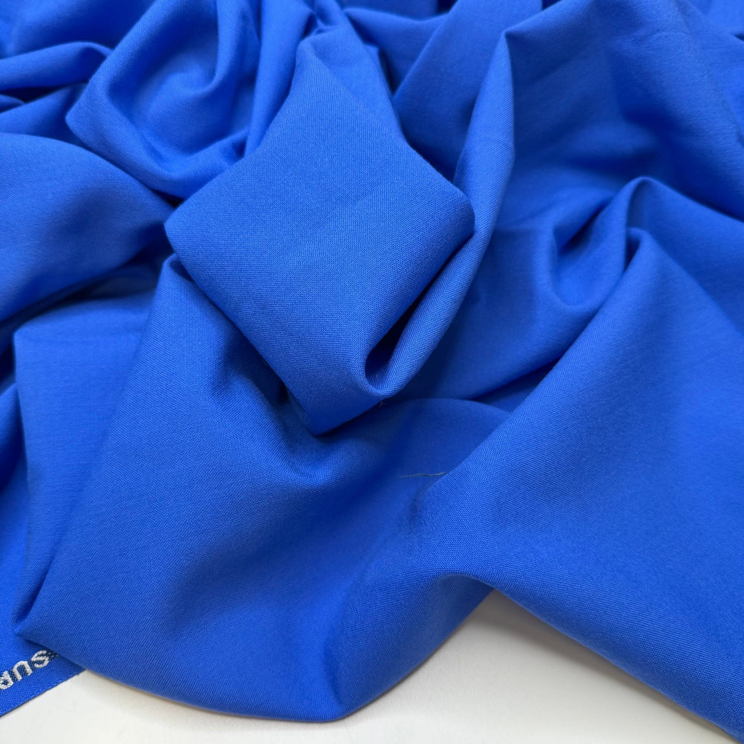 Contagious Positive Energy - Wool Woven - Blue - Bundles - True Deadstock fabric Fabric by private - Sustainable Textile | FABCYCLE