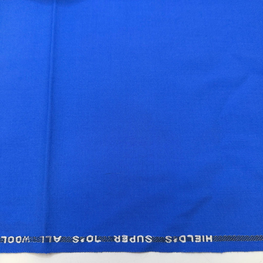 Contagious Positive Energy - Wool Woven - Blue - Bundles - True Deadstock fabric Fabric by private - Sustainable Textile | FABCYCLE