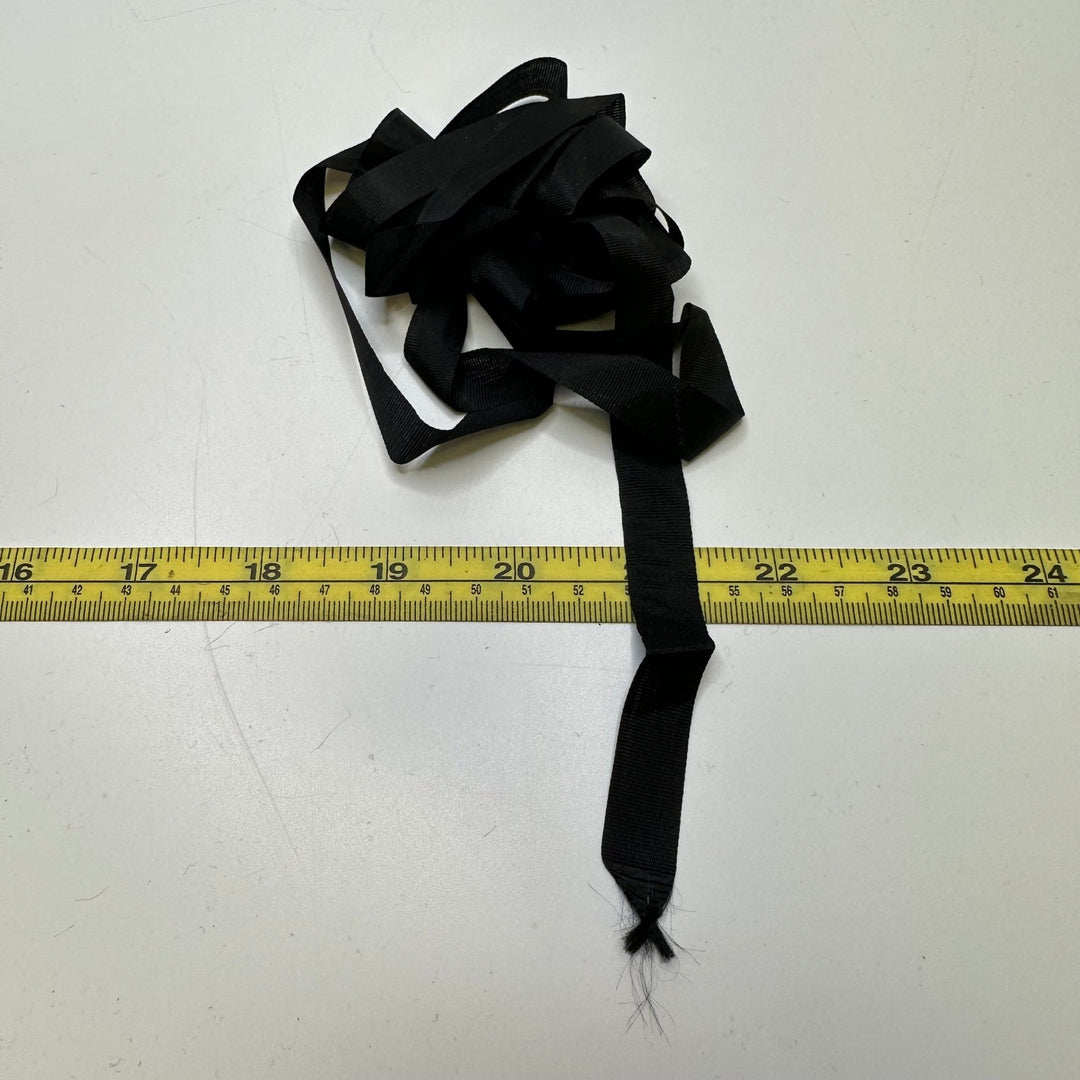 ½" Continuous Woven Bias Tape - Black - 2.5M Bundle - True Deadstock supplies Fabric by private - Sustainable Textile | FABCYCLE