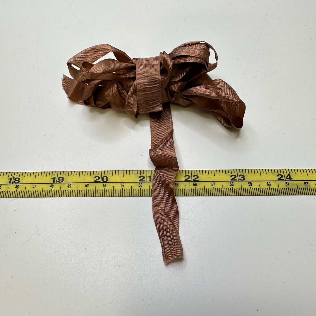 ⅝" Continuous Woven Bias Tape - Light Brown - 3.2M Bundle - True Deadstock supplies Fabric by private - Sustainable Textile | FABCYCLE