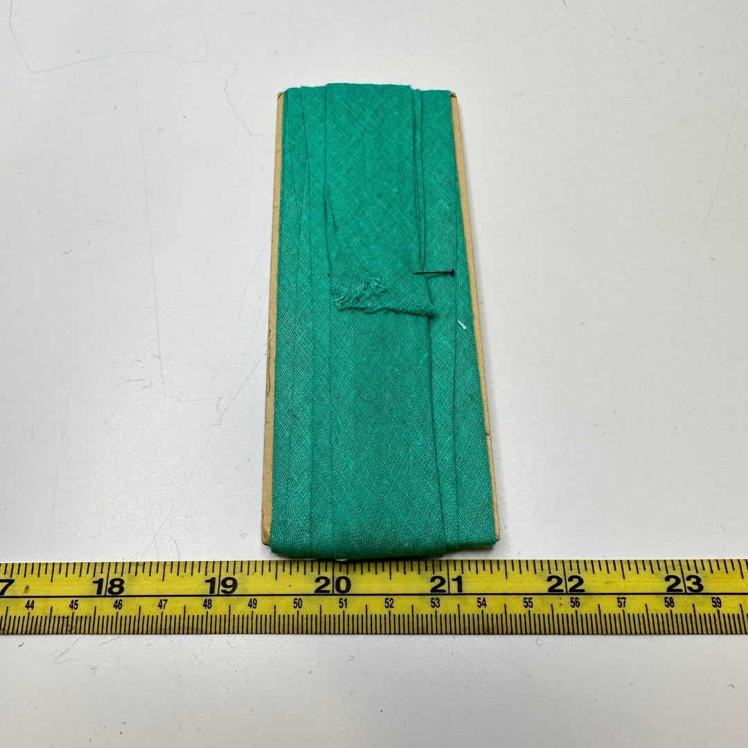¾" Continuous Woven Bias Tape - Teal - 3.4M Bundle - True Deadstock supplies Fabric by private - Sustainable Textile | FABCYCLE