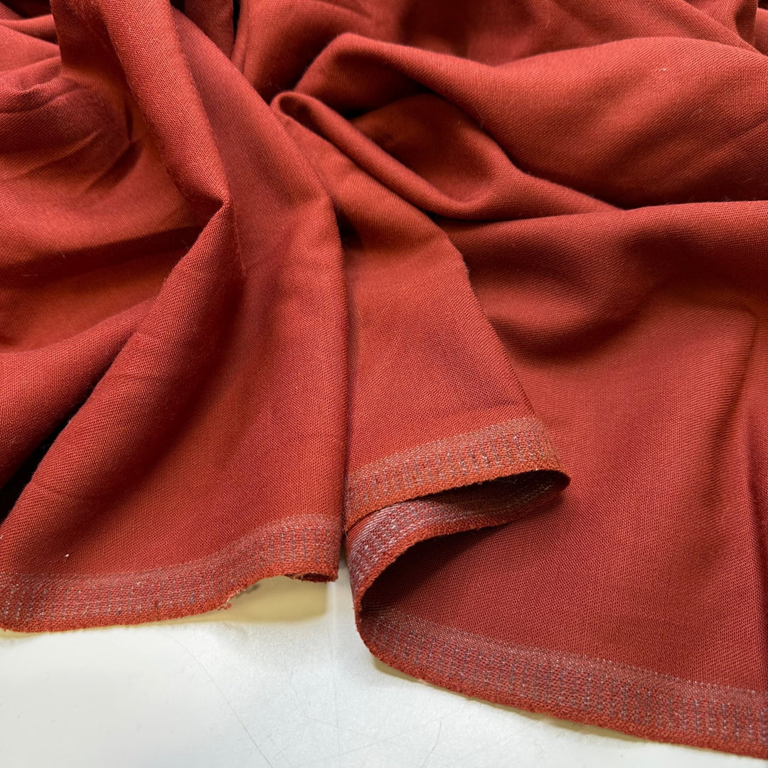 Cooking A Big Dinner - Twill Weave Wool Woven - Rust Orange - Bundles - True Deadstock fabric Fabric by private - Sustainable Textile | FABCYCLE
