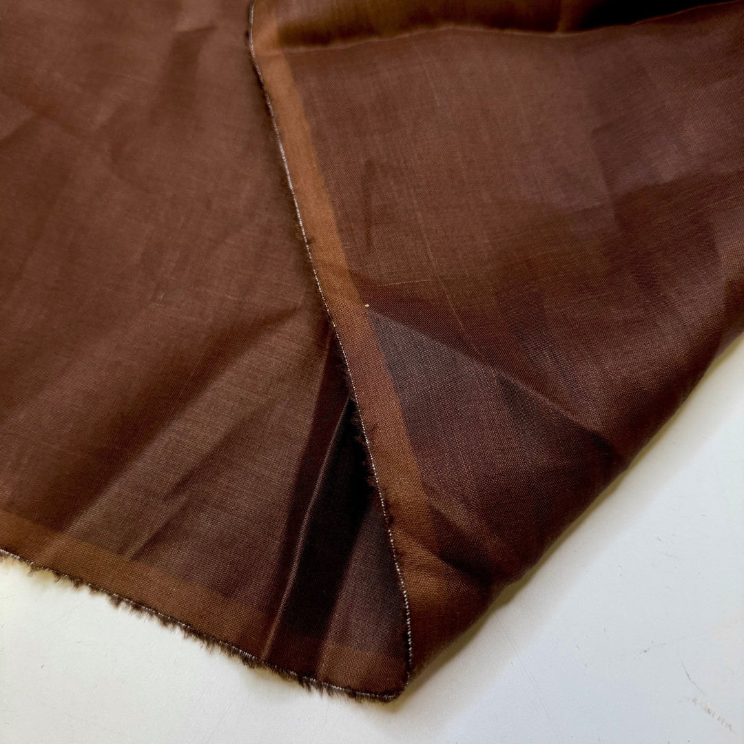 Cooking Every Meal - Linen Woven - Brown - 3.3M Bundle - True Deadstock fabric Fabric by private - Sustainable Textile | FABCYCLE