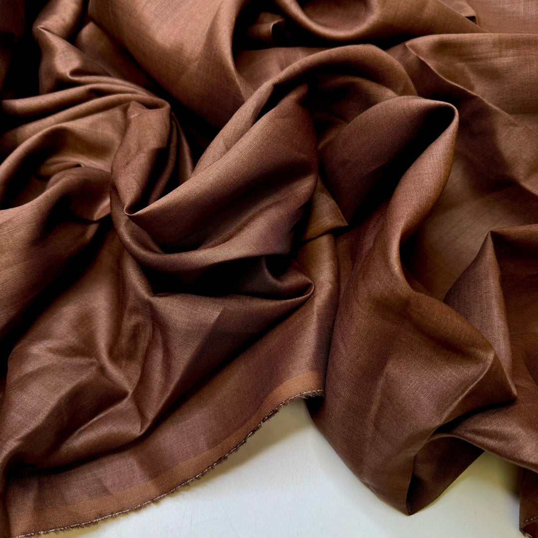 Cooking Every Meal - Linen Woven - Brown - 3.3M Bundle - True Deadstock fabric Fabric by private - Sustainable Textile | FABCYCLE