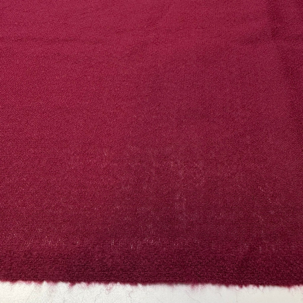 Cooking Over A Campfire - Crepe Wool Woven - Light Burgundy - 1.2M Bundle - True Deadstock fabric Fabric by private - Sustainable Textile | FABCYCLE