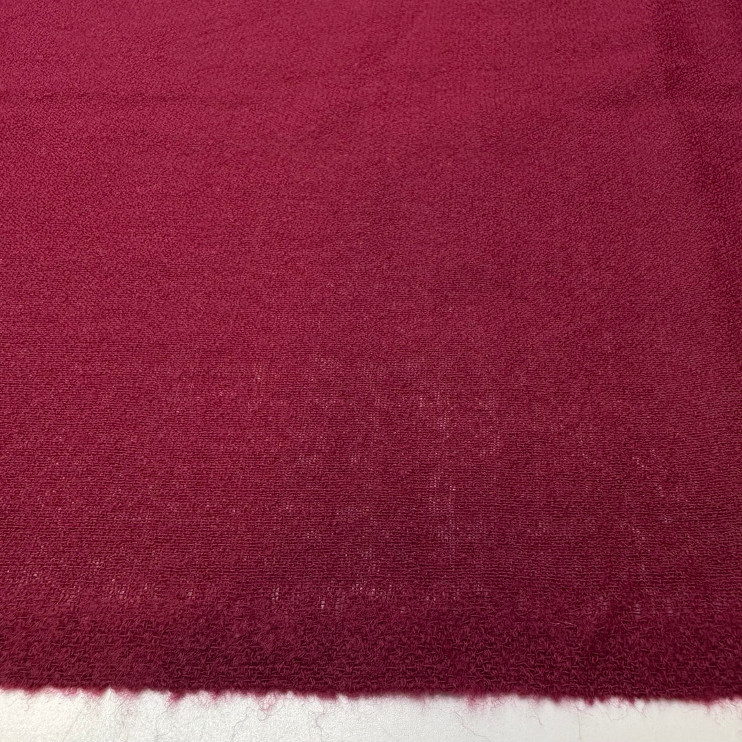 Cooking Over A Campfire - Crepe Wool Woven - Light Burgundy - 1.2M Bundle - True Deadstock fabric Fabric by private - Sustainable Textile | FABCYCLE