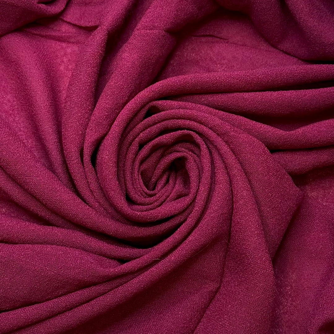 Cooking Over A Campfire - Crepe Wool Woven - Light Burgundy - 1.2M Bundle - True Deadstock fabric Fabric by private - Sustainable Textile | FABCYCLE