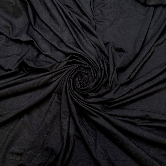 Cool Night Breeze - Jersey Bamboo Blend Knit - Black - 2M Bundle - True Deadstock fabric Fabric by private - Sustainable Textile | FABCYCLE