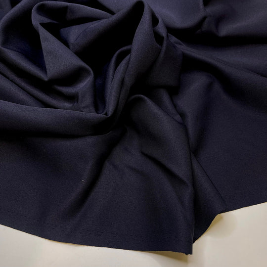 Cool Toned Shadows - Polyester Blend Woven - Dark Navy - 1.8M Bundle - True Deadstock fabric Fabric by private - Sustainable Textile | FABCYCLE