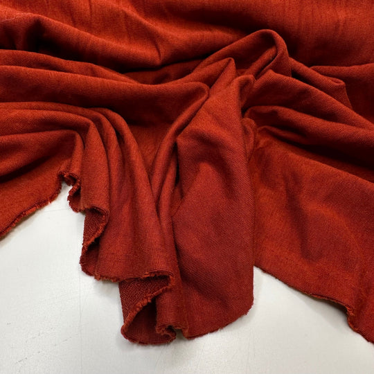 Copper Pipes - French Terry Bamboo Blend Knit - Dark Orange - Bundles - True Deadstock fabric Fabric by private - Sustainable Textile | FABCYCLE