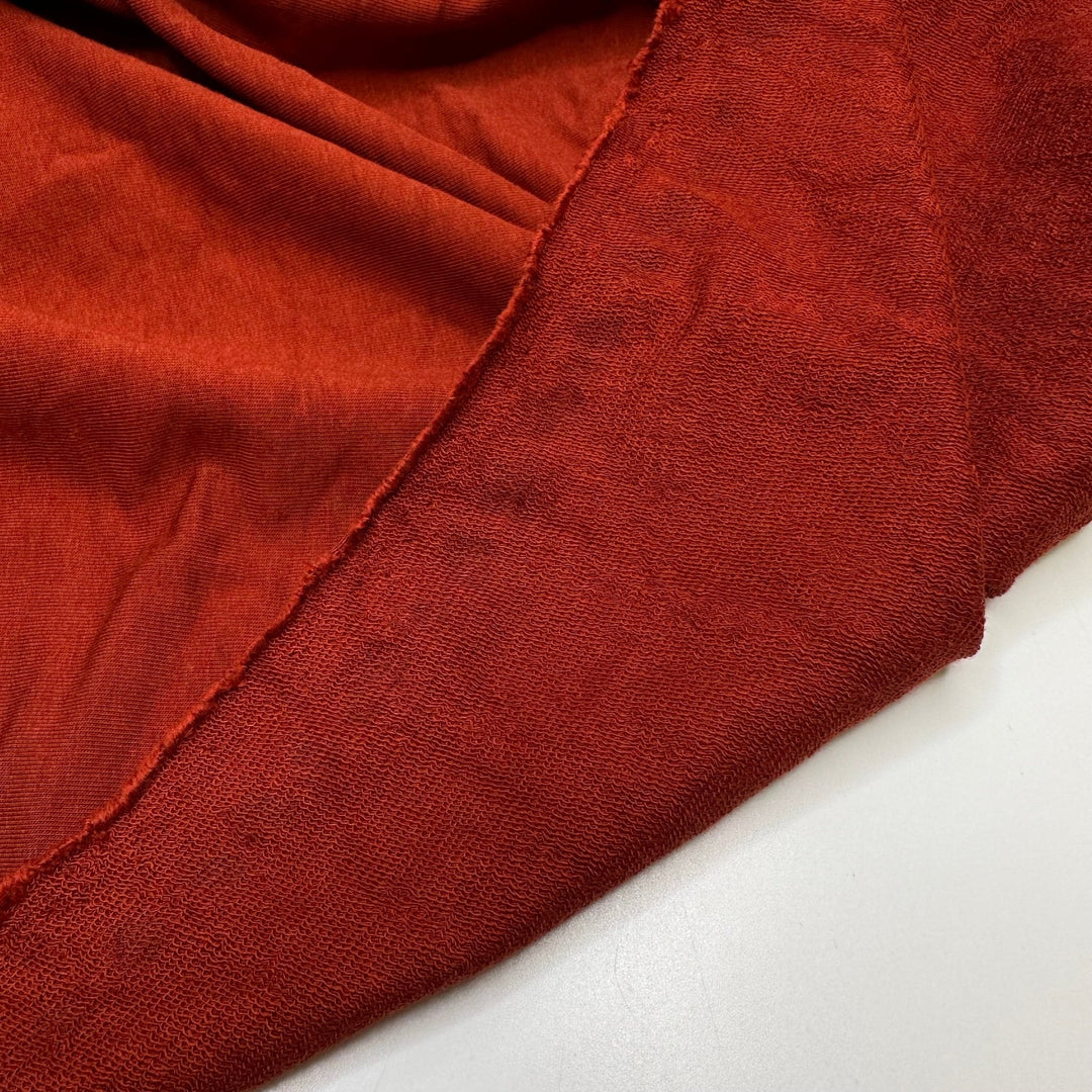 Copper Pipes - French Terry Bamboo Blend Knit - Dark Orange - Bundles - True Deadstock fabric Fabric by private - Sustainable Textile | FABCYCLE