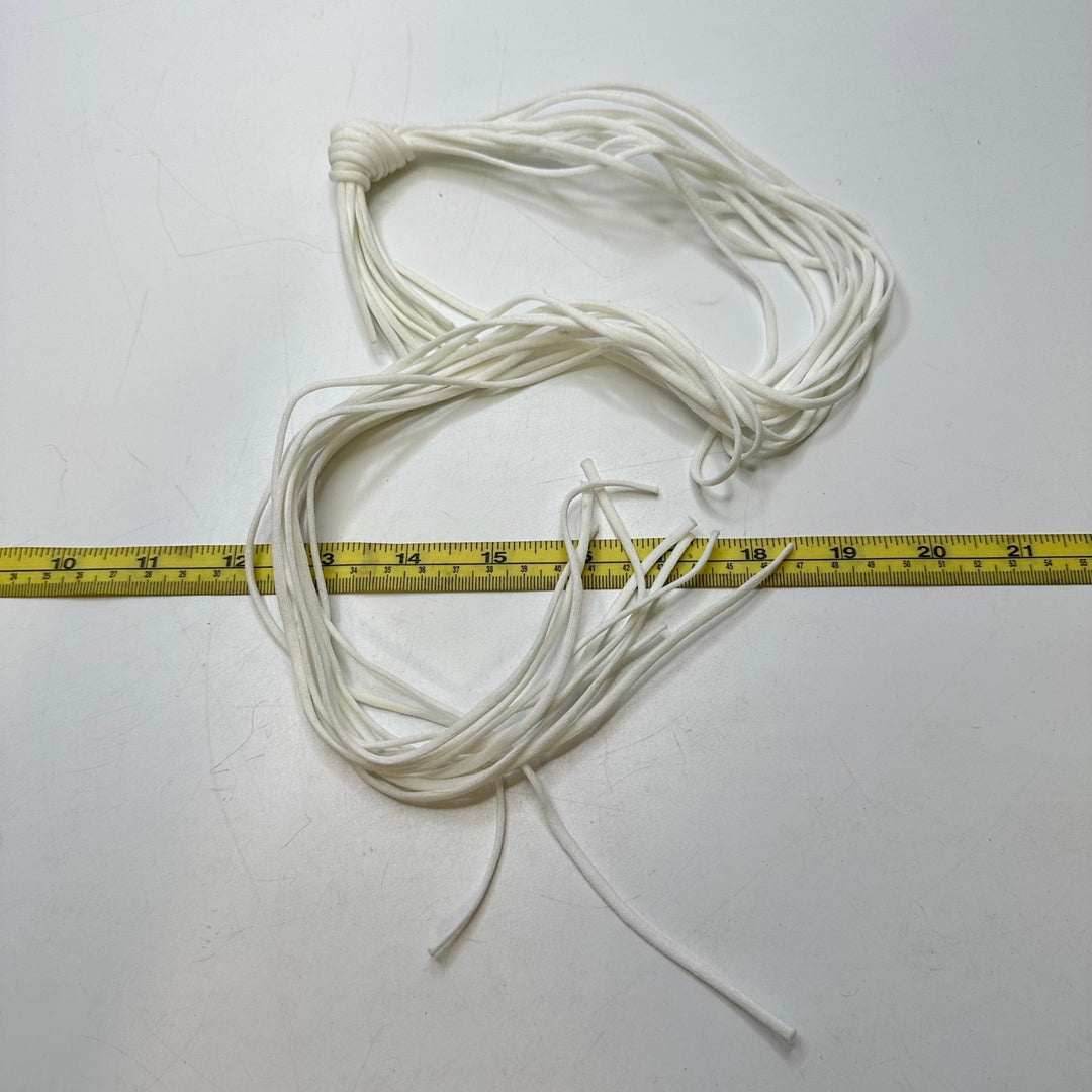⅑" Cord Elastic - White - 0.75M 10 Pack Elastic - True Deadstock supplies Fabric by private - Sustainable Textile | FABCYCLE