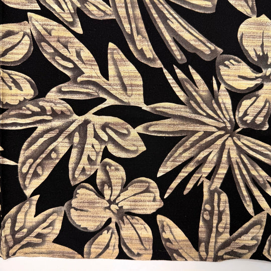 Corn Is A-maize-ing - Cotton/Linen Woven - Cream/Black Floral - 2.65M Bundle - True Deadstock fabric Fabric by private - Sustainable Textile | FABCYCLE