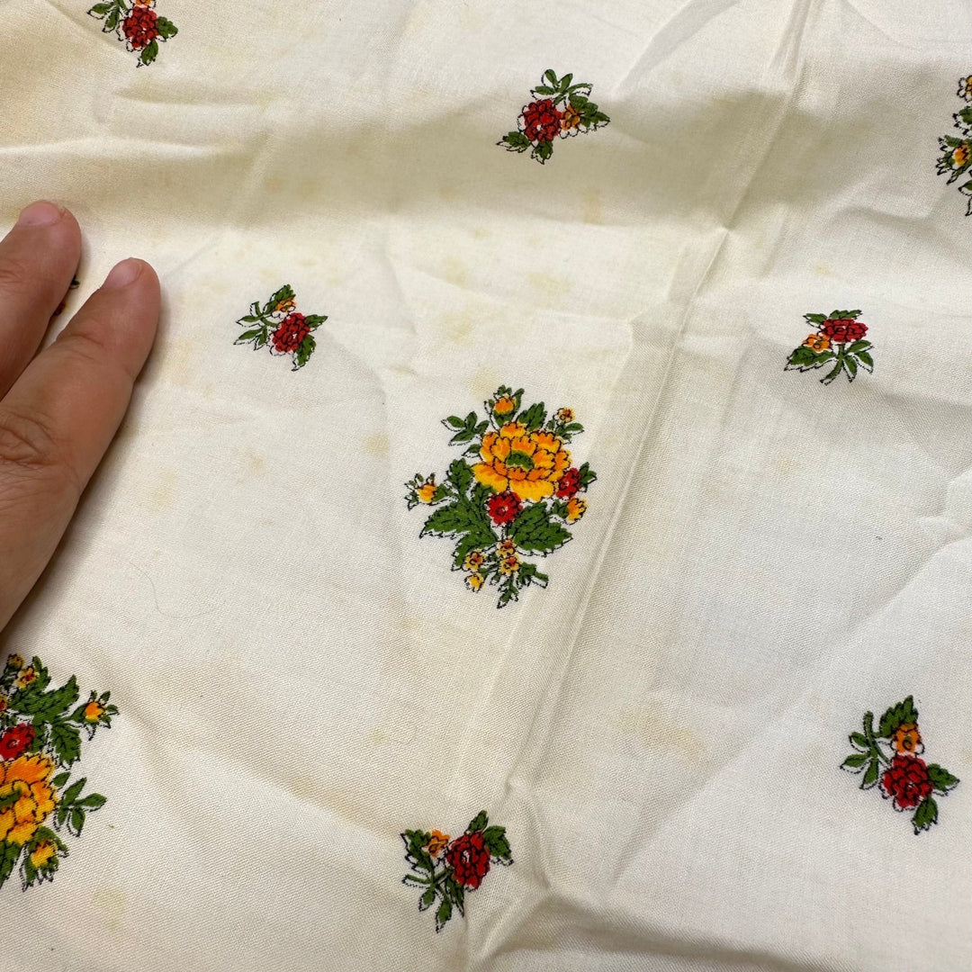 Corsage - Cotton Woven - Cream Multi Floral - 2.6M Bundle - True Deadstock fabric Fabric by private - Sustainable Textile | FABCYCLE
