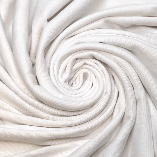 Cottage Yarrow - Tubular Rib Knit Cotton Blend Knit - White - Bundles - True Deadstock fabric Fabric by private - Sustainable Textile | FABCYCLE
