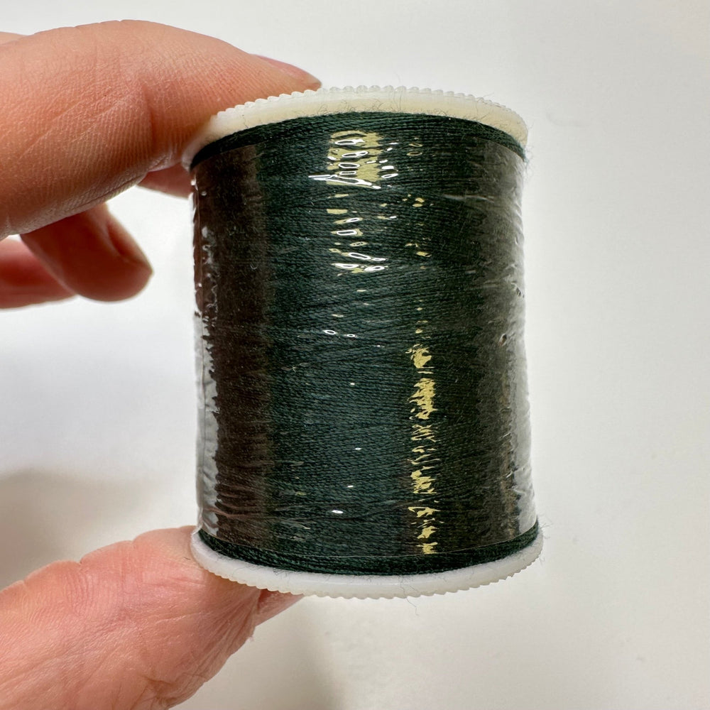 Cotton All Purpose Thread - Dark Green - 3 Pack - True Deadstock supplies Fabric by private - Sustainable Textile | FABCYCLE
