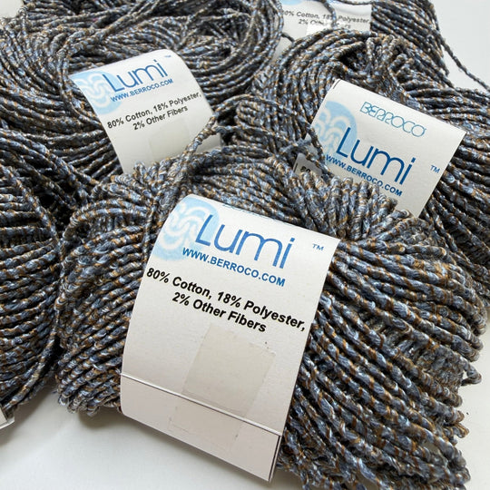 Cotton Blend Yarn - Blue Brass - 8 Pack - True Deadstock supplies Fabric by private - Sustainable Textile | FABCYCLE