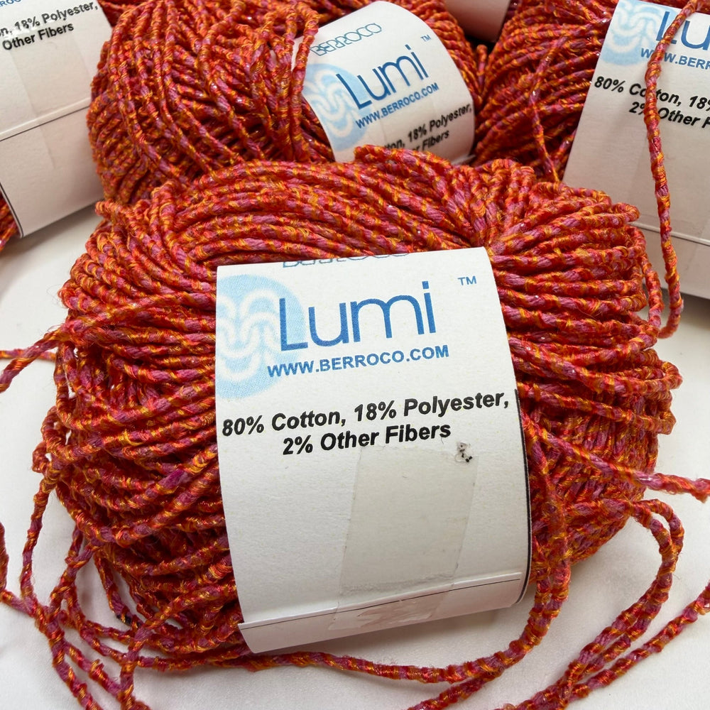 Cotton Blend Yarn - Red/Orange - 5 Pack - True Deadstock supplies Fabric by private - Sustainable Textile | FABCYCLE