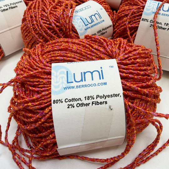 Cotton Blend Yarn - Red/Orange - 5 Pack - True Deadstock supplies Fabric by private - Sustainable Textile | FABCYCLE
