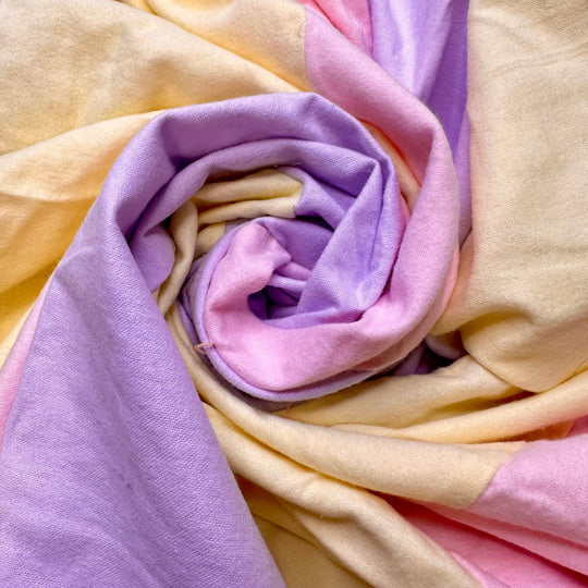 Cotton Candy Rainbow - Brushed Cotton Woven - Pink Yellow Purple - 2.7M Bundle - True Deadstock fabric Fabric by private - Sustainable Textile | FABCYCLE