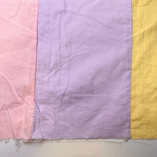 Cotton Candy Rainbow - Brushed Cotton Woven - Pink Yellow Purple - 2.7M Bundle - True Deadstock fabric Fabric by private - Sustainable Textile | FABCYCLE