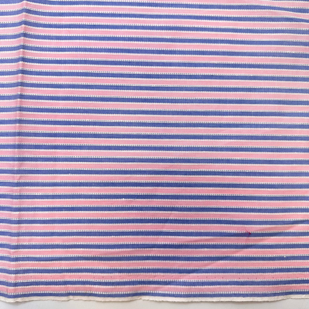 Cotton Candy Slushie - Vintage Cotton Woven - Blue/Pink Stripes - 1.5M Bundle - True Deadstock fabric Fabric by private - Sustainable Textile | FABCYCLE