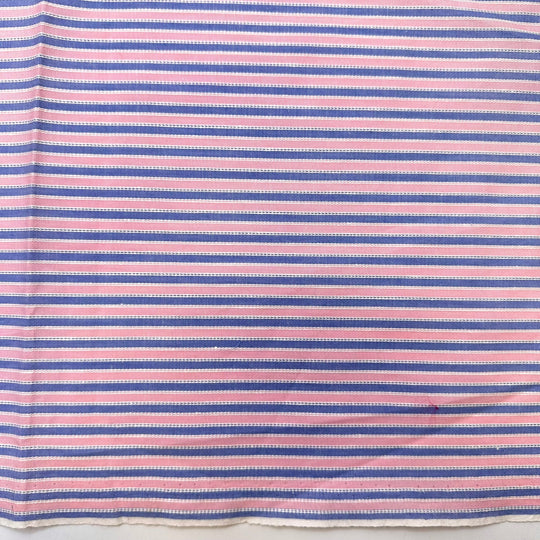 Cotton Candy Slushie - Vintage Cotton Woven - Blue/Pink Stripes - 1.5M Bundle - True Deadstock fabric Fabric by private - Sustainable Textile | FABCYCLE