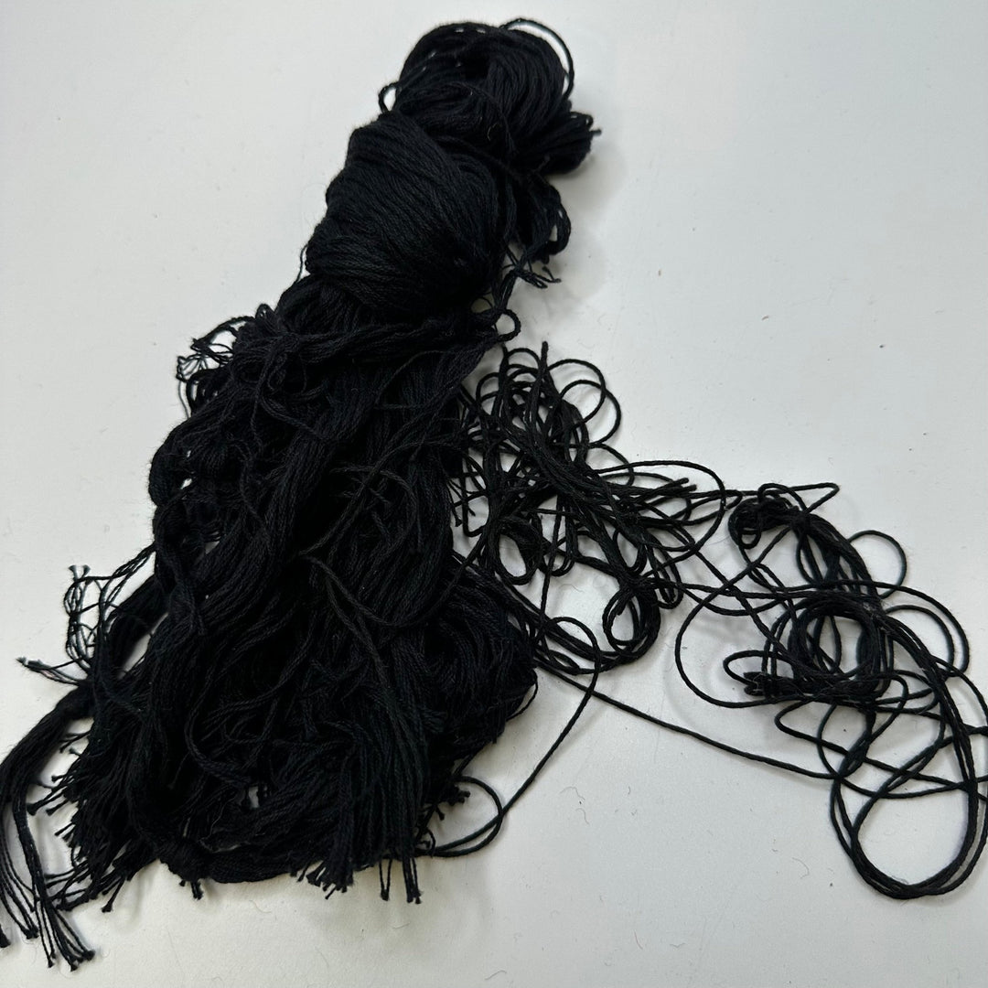 Cotton Crochet Yarn - Black - Individual - True Deadstock supplies Fabric by private - Sustainable Textile | FABCYCLE
