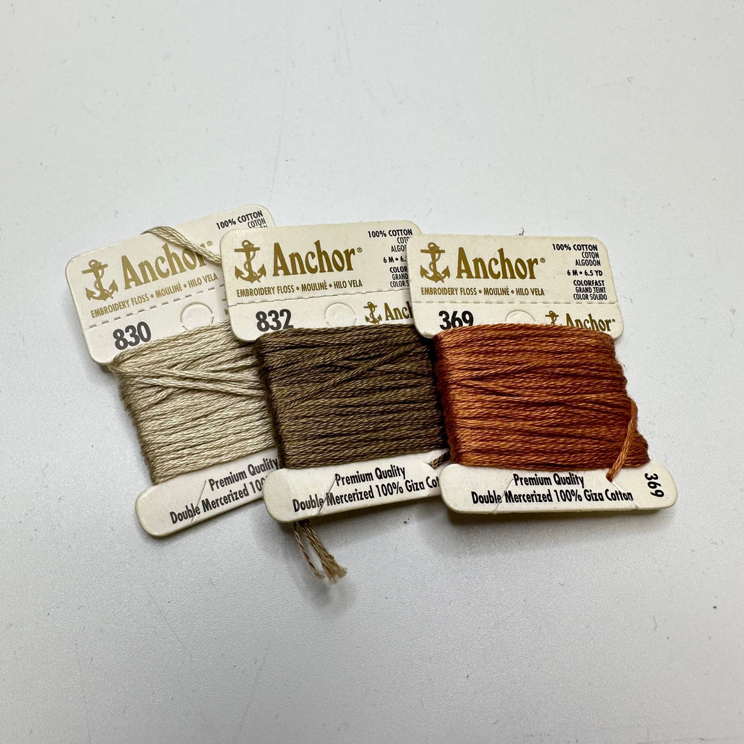 Cotton Embroidery Floss Thread - Beige Multi - 3 Pack - True Deadstock supplies Fabric by private - Sustainable Textile | FABCYCLE
