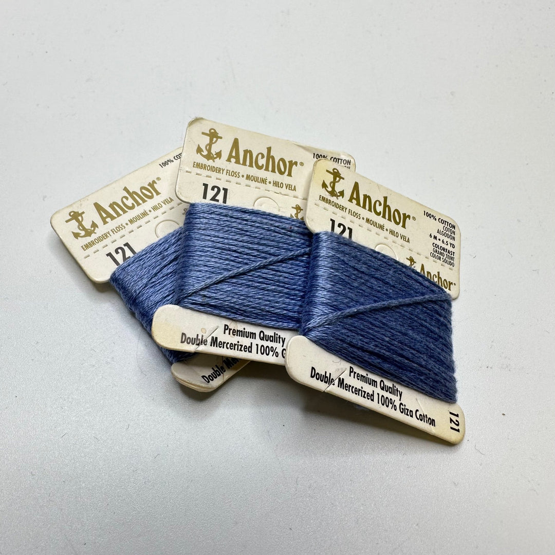 Cotton Embroidery Floss Thread - Blue - 3 Pack - True Deadstock supplies Fabric by private - Sustainable Textile | FABCYCLE