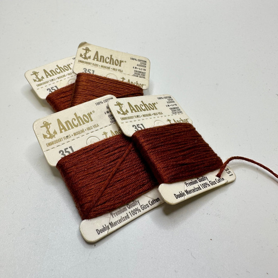 Cotton Embroidery Floss Thread - Brown - 4 Pack - True Deadstock supplies Fabric by private - Sustainable Textile | FABCYCLE