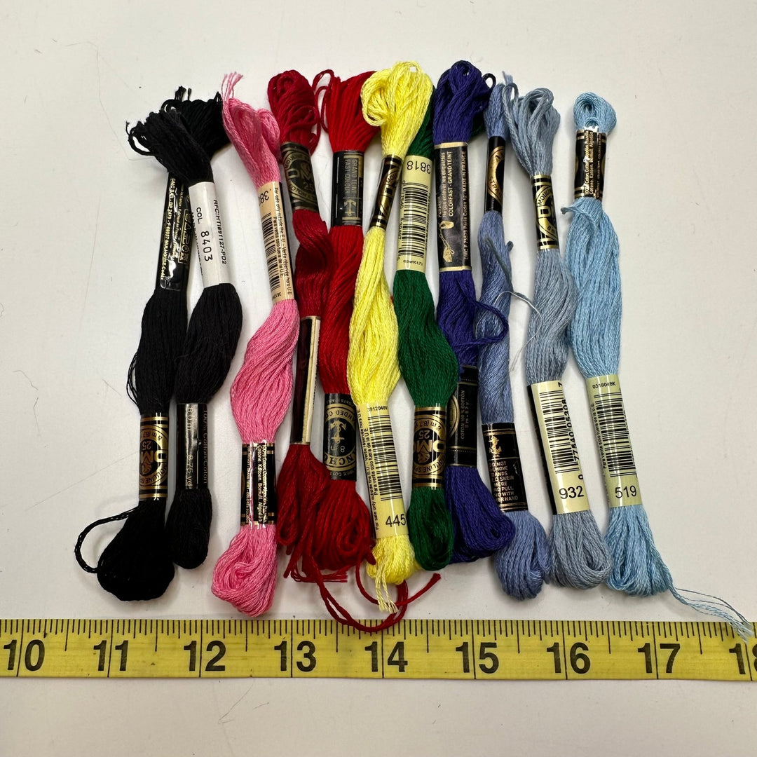 Cotton Embroidery Floss Thread - Multi - 11 Pack - True Deadstock supplies Fabric by private - Sustainable Textile | FABCYCLE