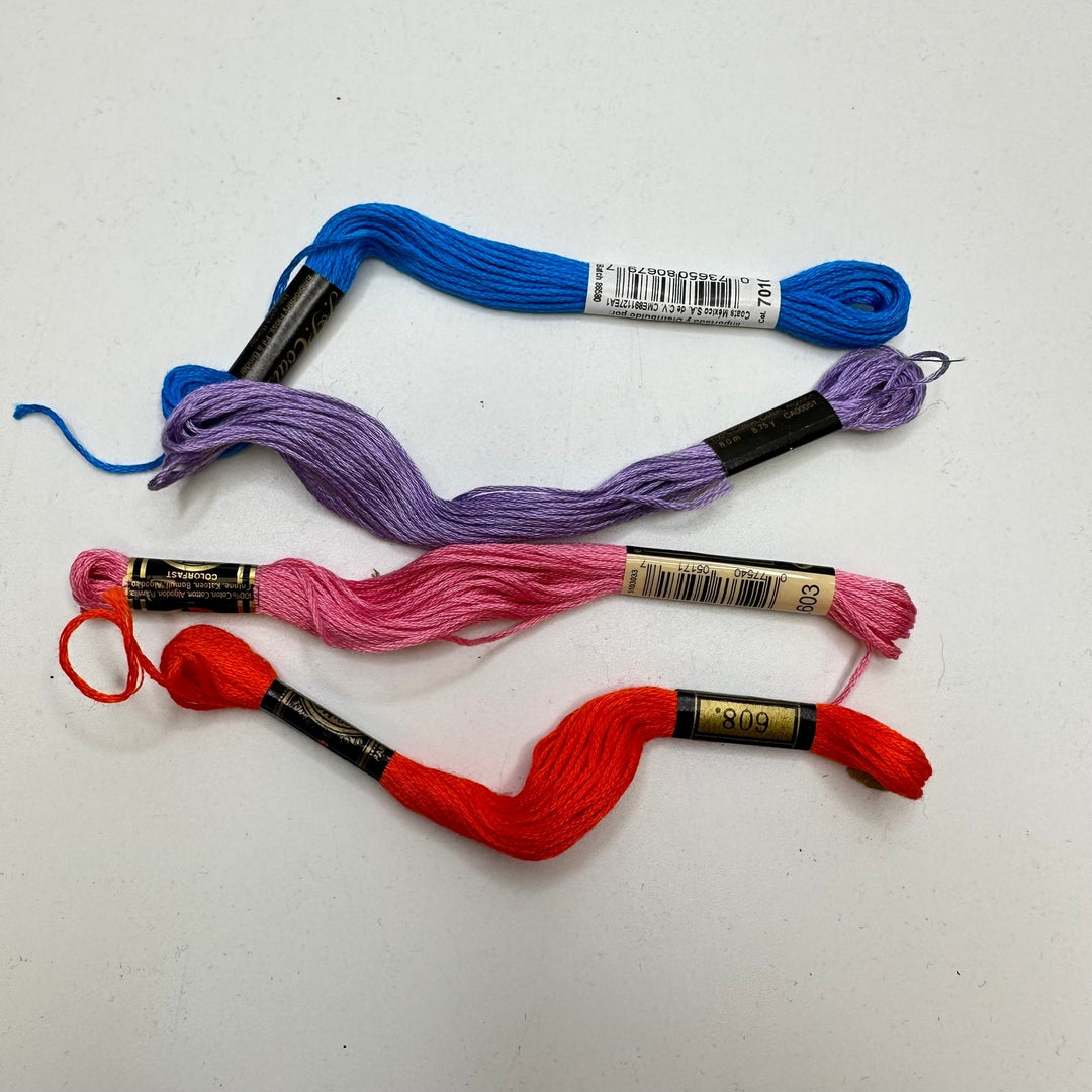 Cotton Embroidery Floss Thread - Multi - 4 Pack - True Deadstock supplies Fabric by private - Sustainable Textile | FABCYCLE