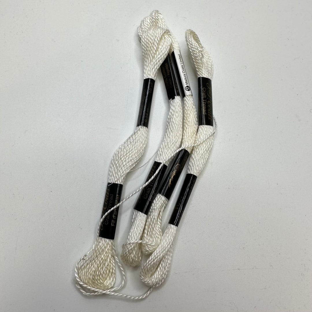 Cotton Embroidery Floss Thread - White - 4 Pack - True Deadstock supplies Fabric by private - Sustainable Textile | FABCYCLE